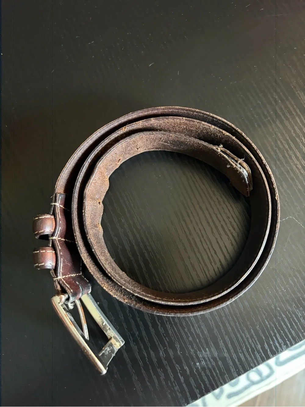 Classic Brown Leather Men's Belt
